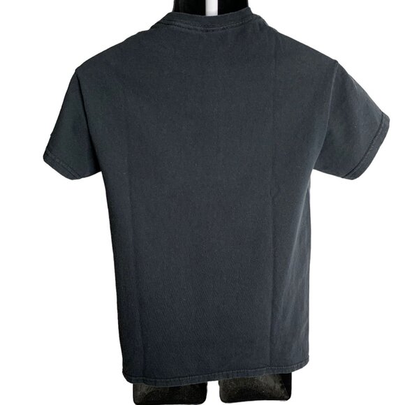 Howling Wolf Northern Lights T Shirt S Black Graphic Crewneck Short Sleeves - Picture 5 of 7